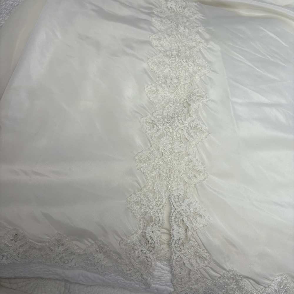 Vintage Wonder Maid Ivory Lace Slip Chemise Nightgown Fine Lingerie Size 34 - Picture 3 of 16